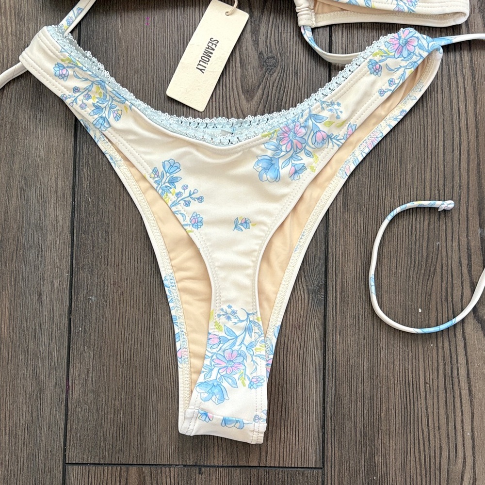 Seamolly Blue Floral Bikini Set - Picture 4 of 8